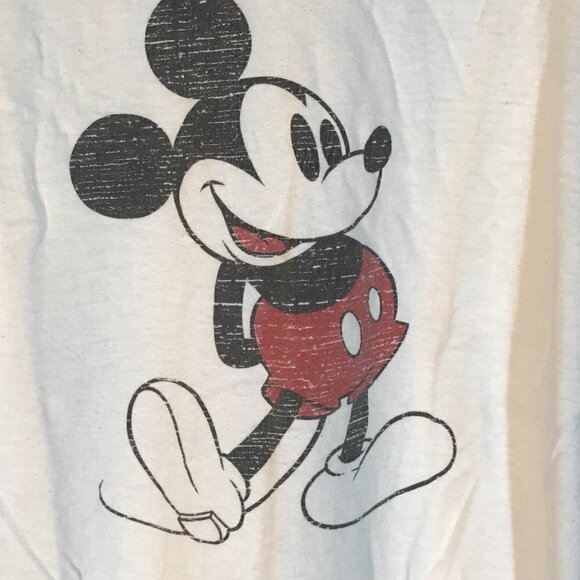 Disney Store Walt Disney Classic Mickey Mouse Short Sleeve White Tee T Shirt - Picture 4 of 8